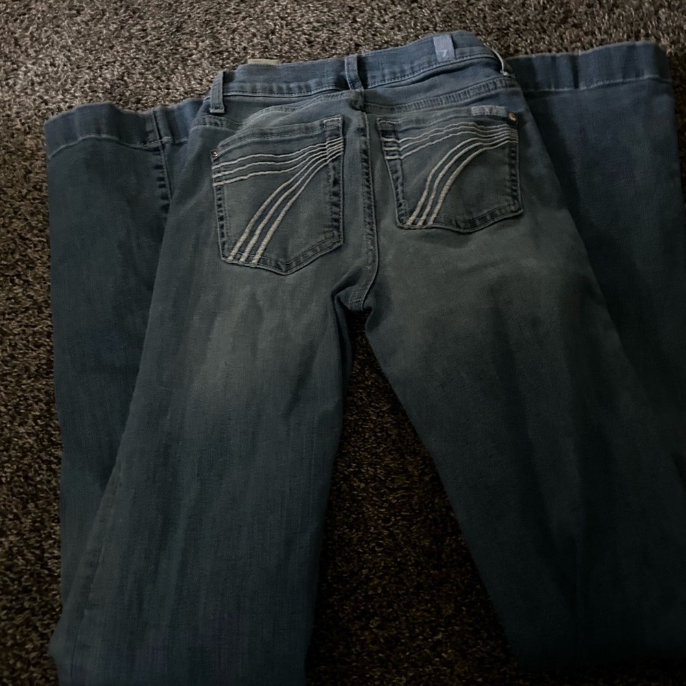 7 For All Mankind Women's Blue Flare Jeans